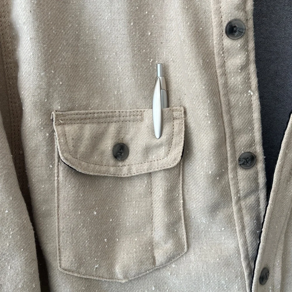 Levi’s Wool Blend‎ Shacket Lined Shirt Men’s Medium Textured Striped Cabincore